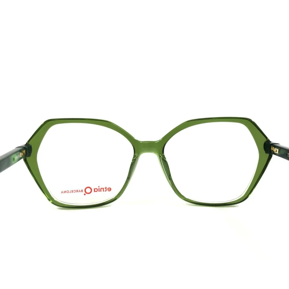 Etnia Barcelona Eyeglasses Frames CIANE GR Green Clear Geometric 53-15-138